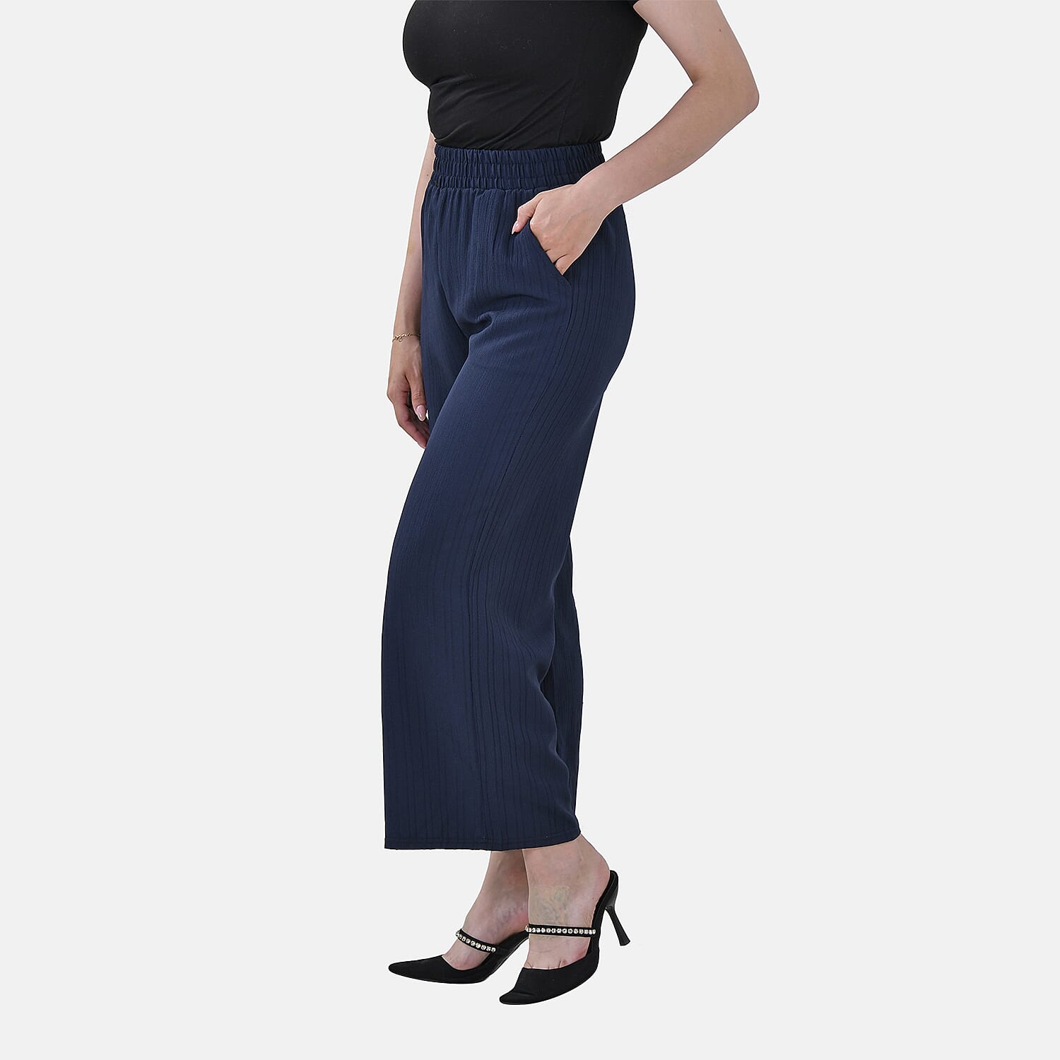 La Marey Swirl Jean and Pant-Trouser (Size XL, 20 to 22) - Blue