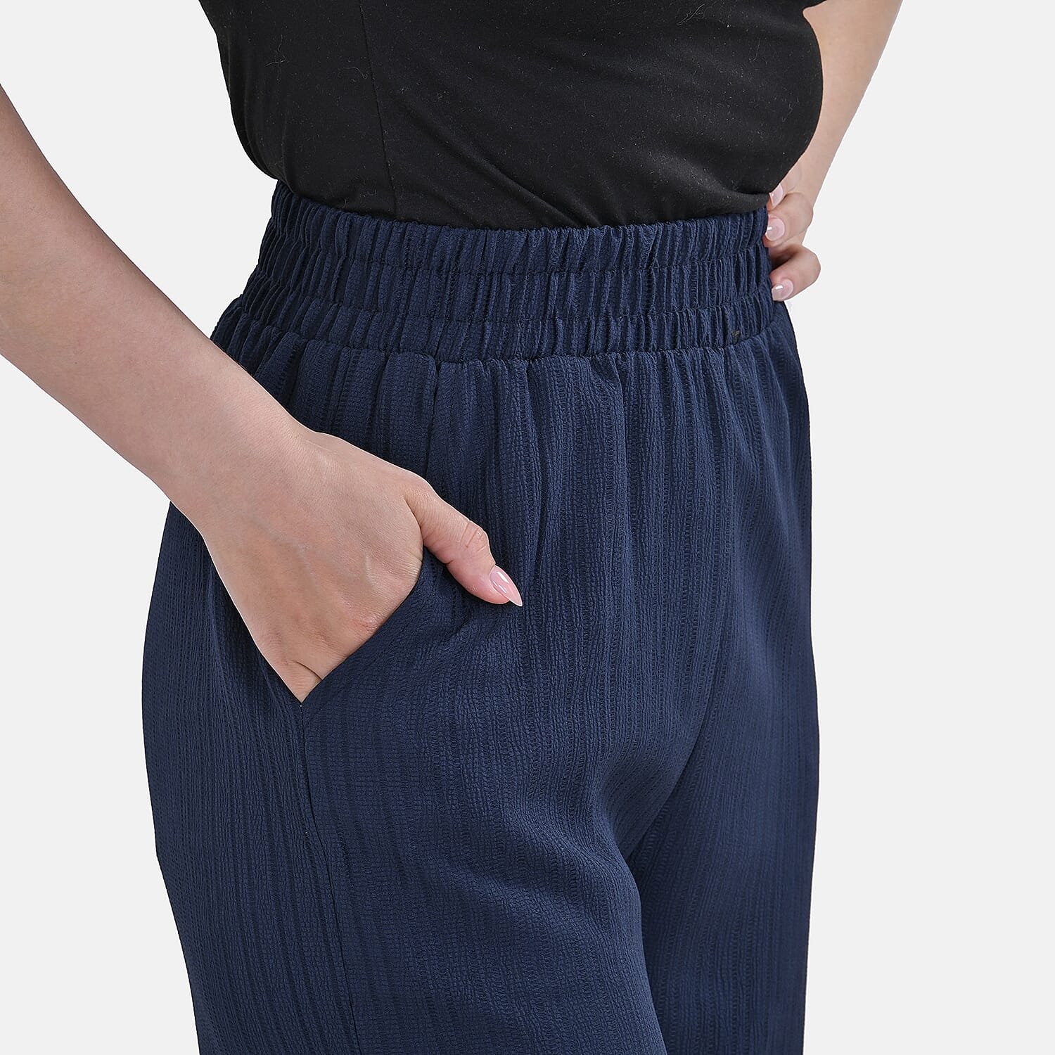 La Marey Swirl Jean and Pant-Trouser (Size XL, 20 to 22) - Blue