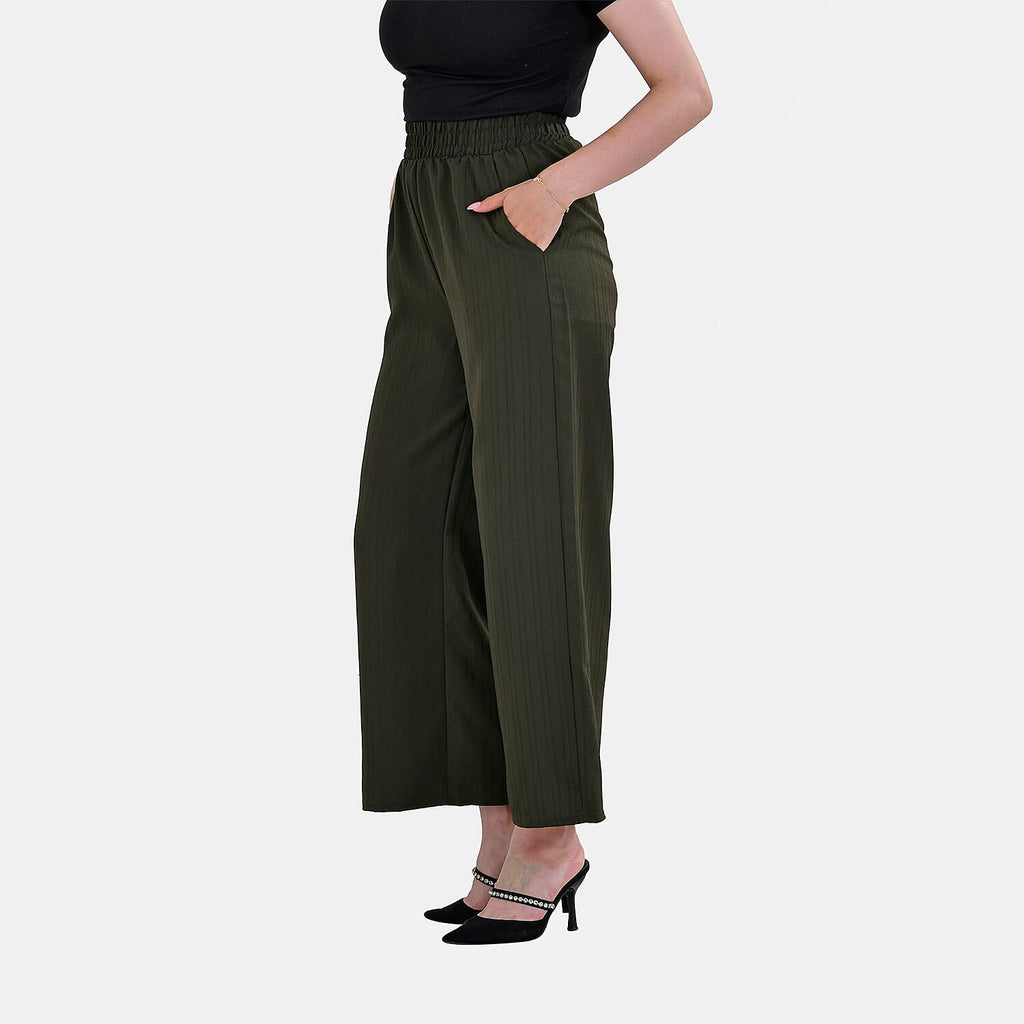 La Marey Swirl Jean and Pant-Trouser (Size L, 16 to 18) - Dark Green