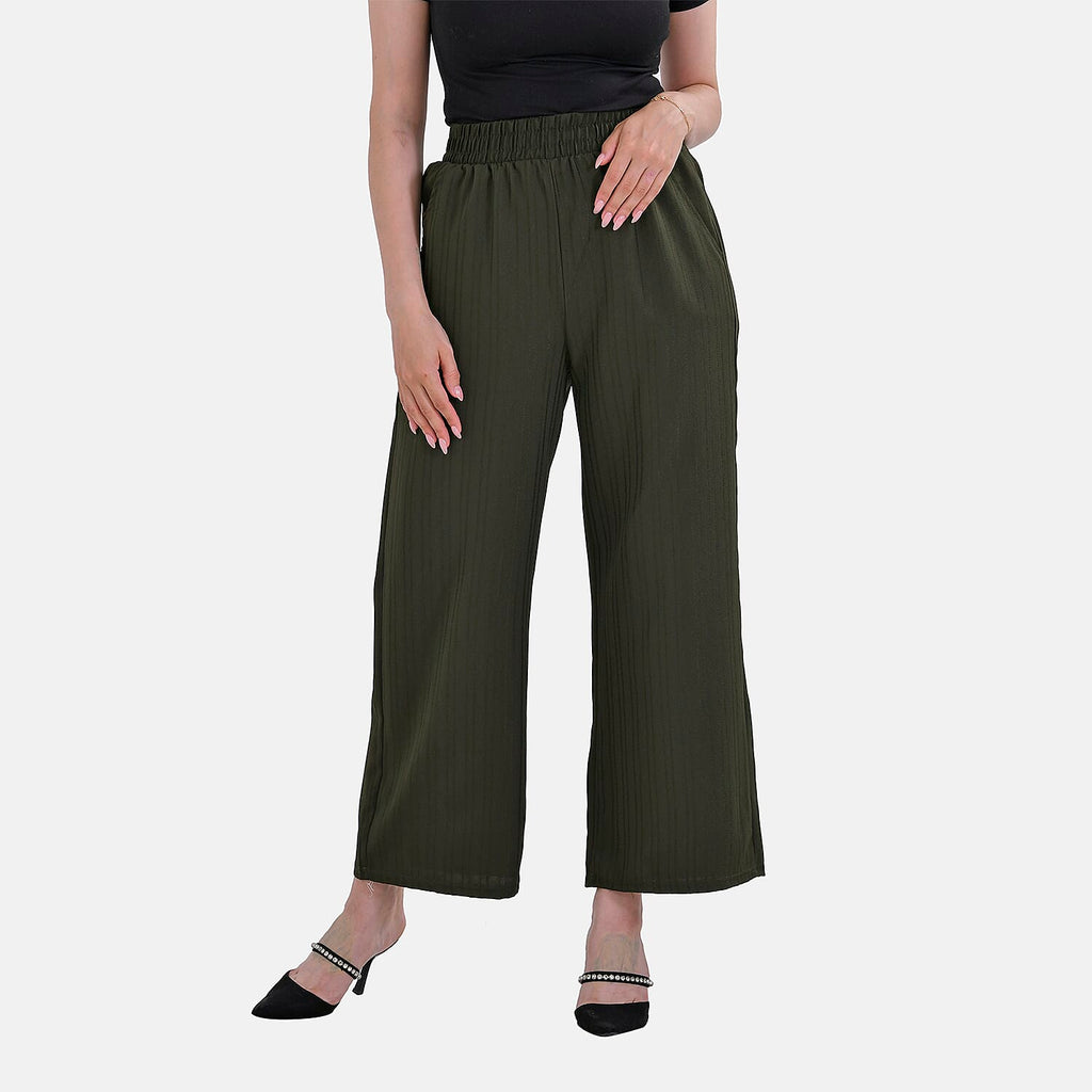 La Marey Swirl Jean and Pant-Trouser (Size L, 16 to 18) - Dark Green