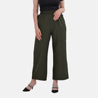 La Marey Swirl Jean and Pant-Trouser (Size L, 16 to 18) - Dark Green