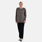 La Marey Printed Jersey Top (One Size) - Brown