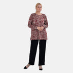 La Marey Printed Jersey Top (One Size) - Red