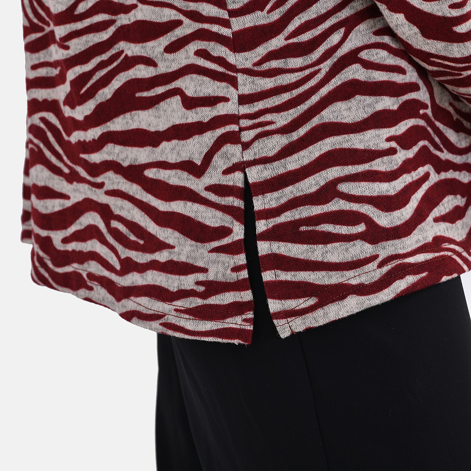 La Marey Printed Jersey Top (One Size) - Red