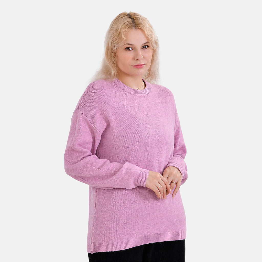 LA MAREY Round Neck Super Soft Jumper (Size S) - Purple