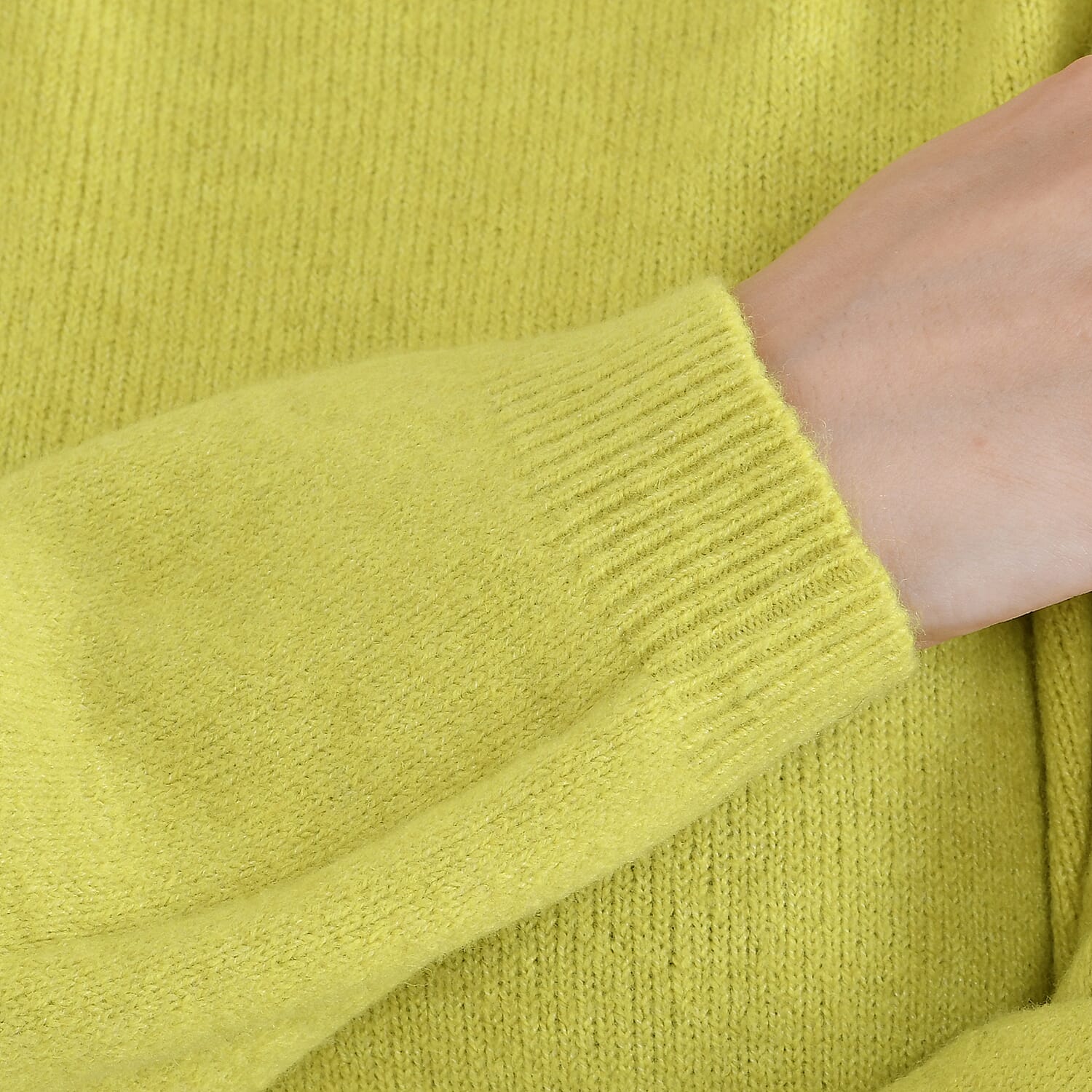 La Marey Round Neck Super Soft Jumper (Size L) - Chartreuse
