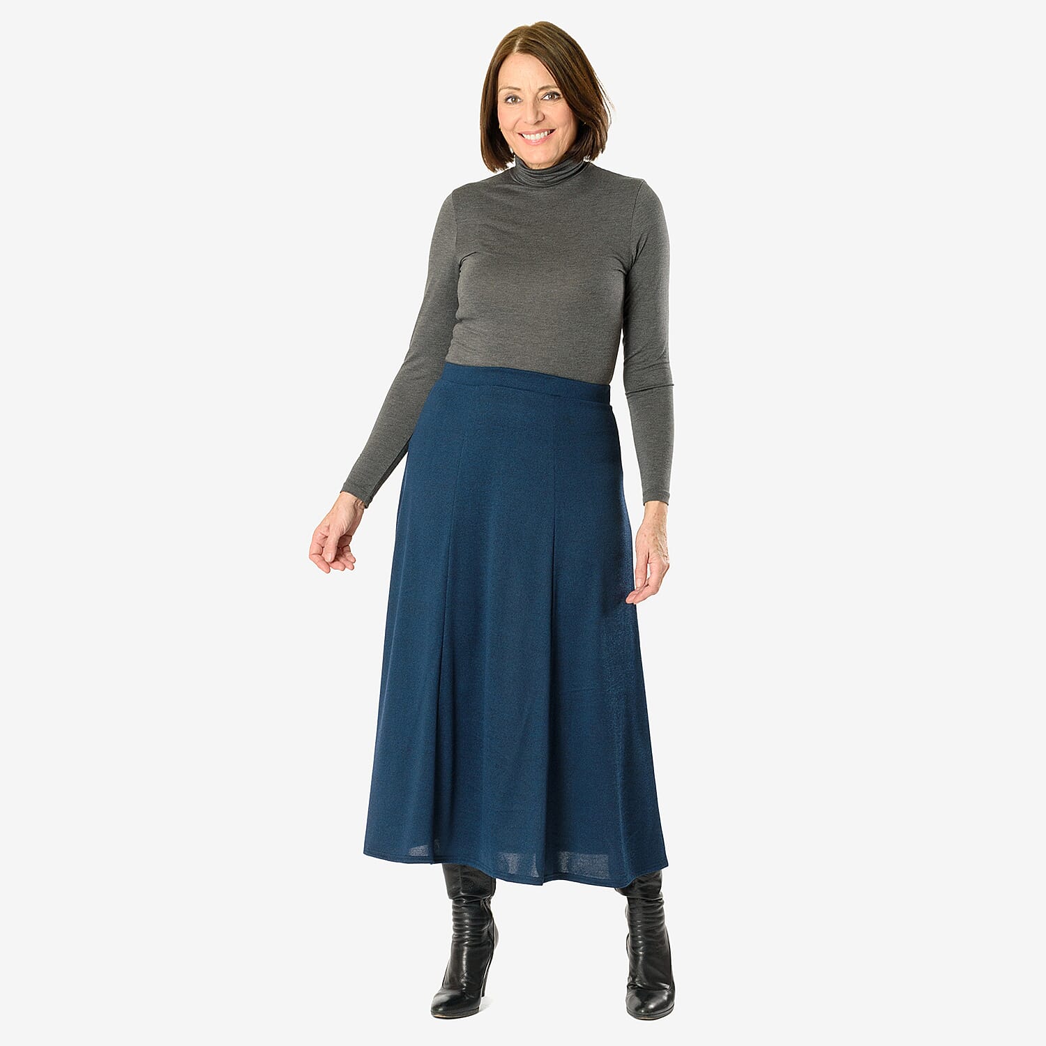 La Marey Midi Skirt - Navy