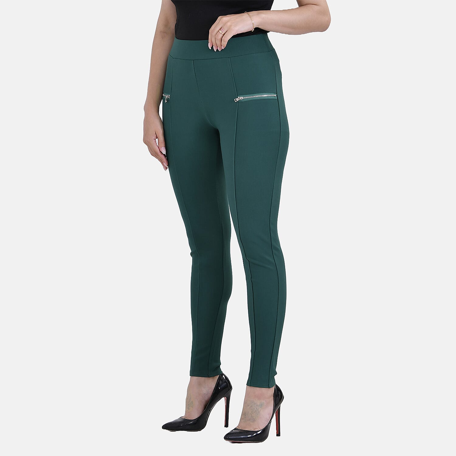 La Marey Pantone Trousers with Zipper (Size L) - Green