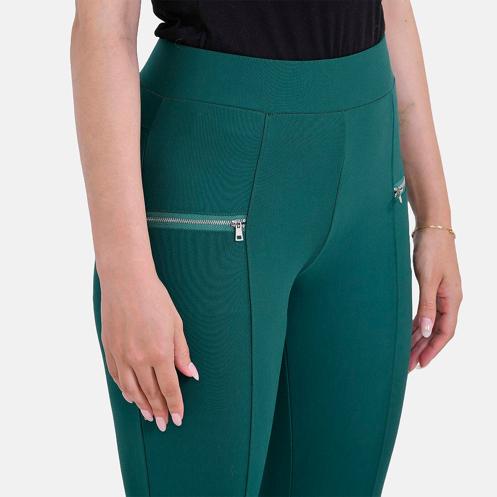 La Marey Pantone Trousers with Zipper (Size L) - Green