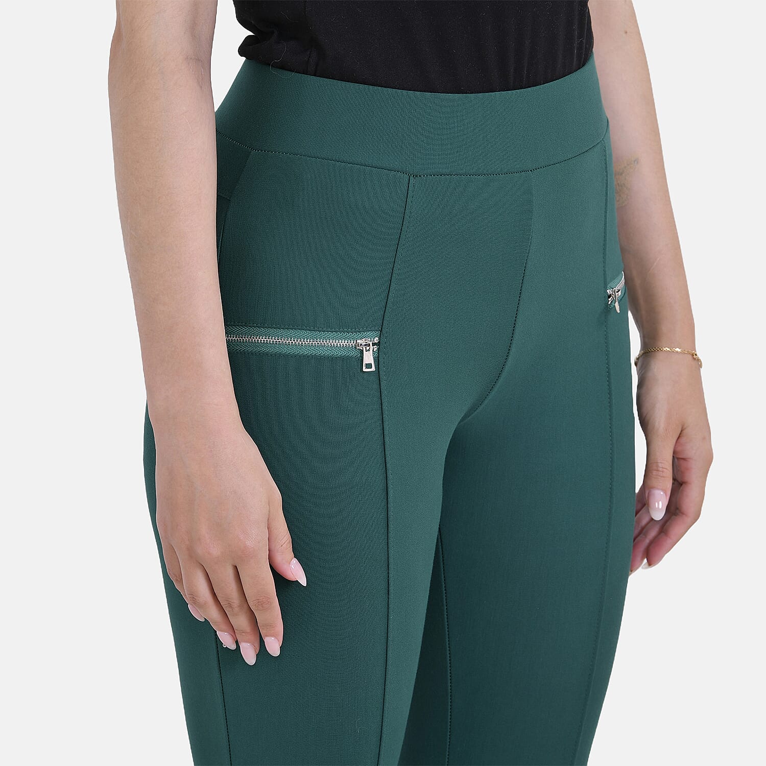 La Marey Pantone Trousers with Zipper (Size L) - Green
