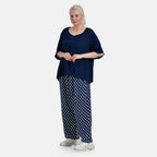 La Marey Relaxed Fit Polka Dot Loungewear Co-ords Set (Size 20 to 22) - Navy