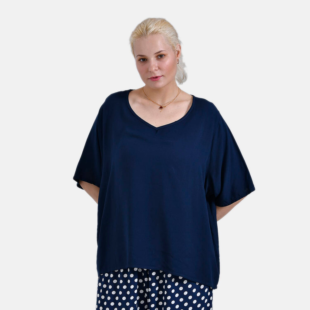 La Marey Relaxed Fit Polka Dot Loungewear Co-ords Set (Size 20 to 22) - Navy