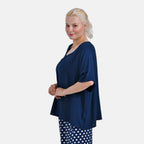 La Marey Relaxed Fit Polka Dot Loungewear Co-ords Set (Size 20 to 22) - Navy