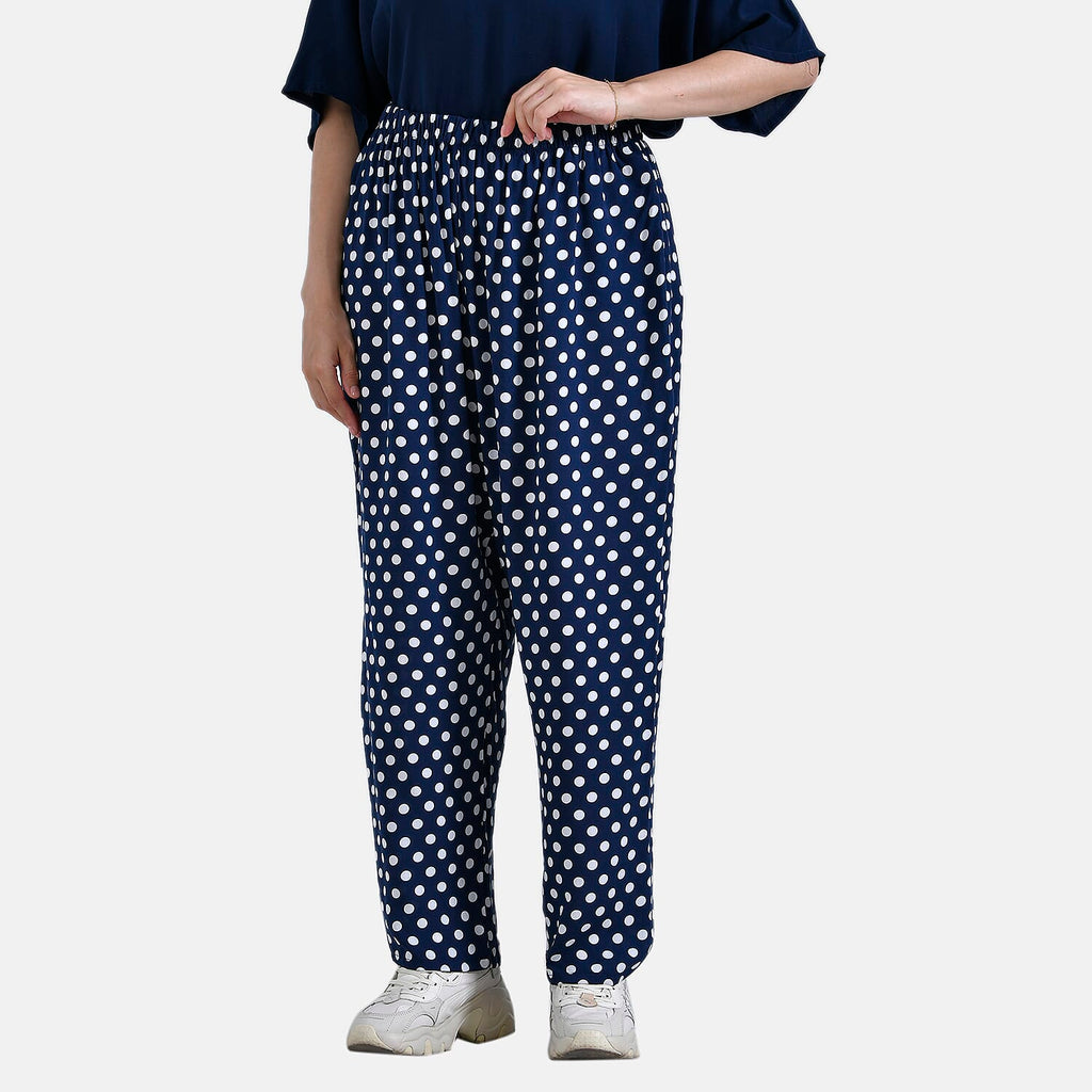 La Marey Relaxed Fit Polka Dot Loungewear Co-ords Set (Size 20 to 22) - Navy