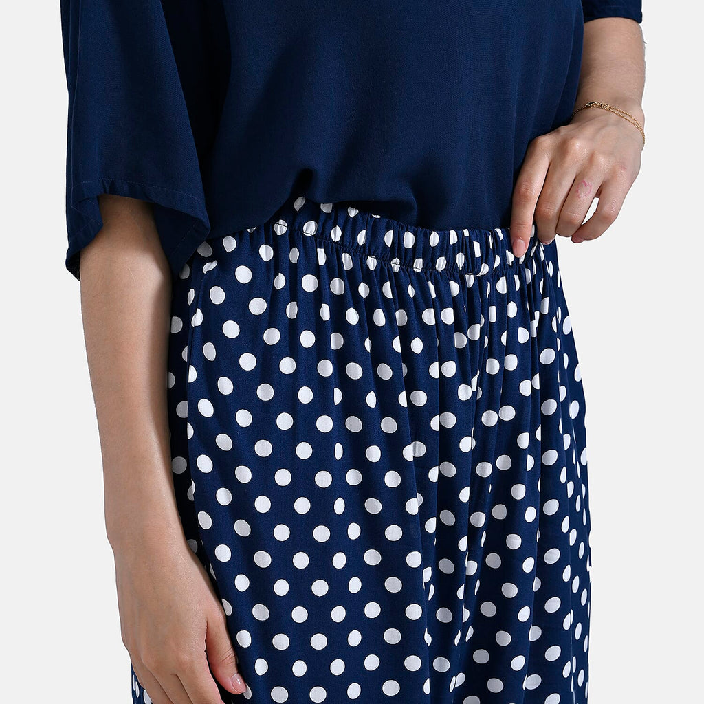 La Marey Relaxed Fit Polka Dot Loungewear Co-ords Set (Size 20 to 22) - Navy
