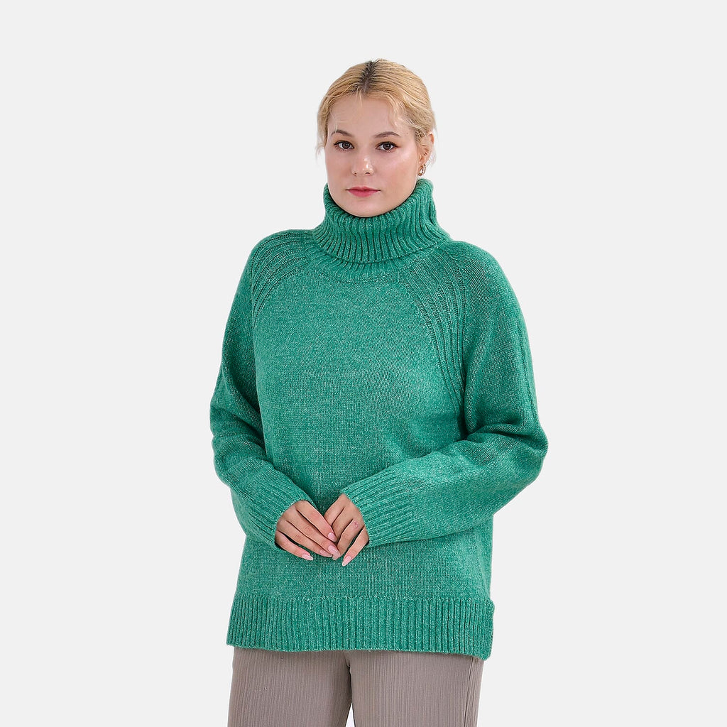 La Marey Roll Neck Jumper (Size L) - Green