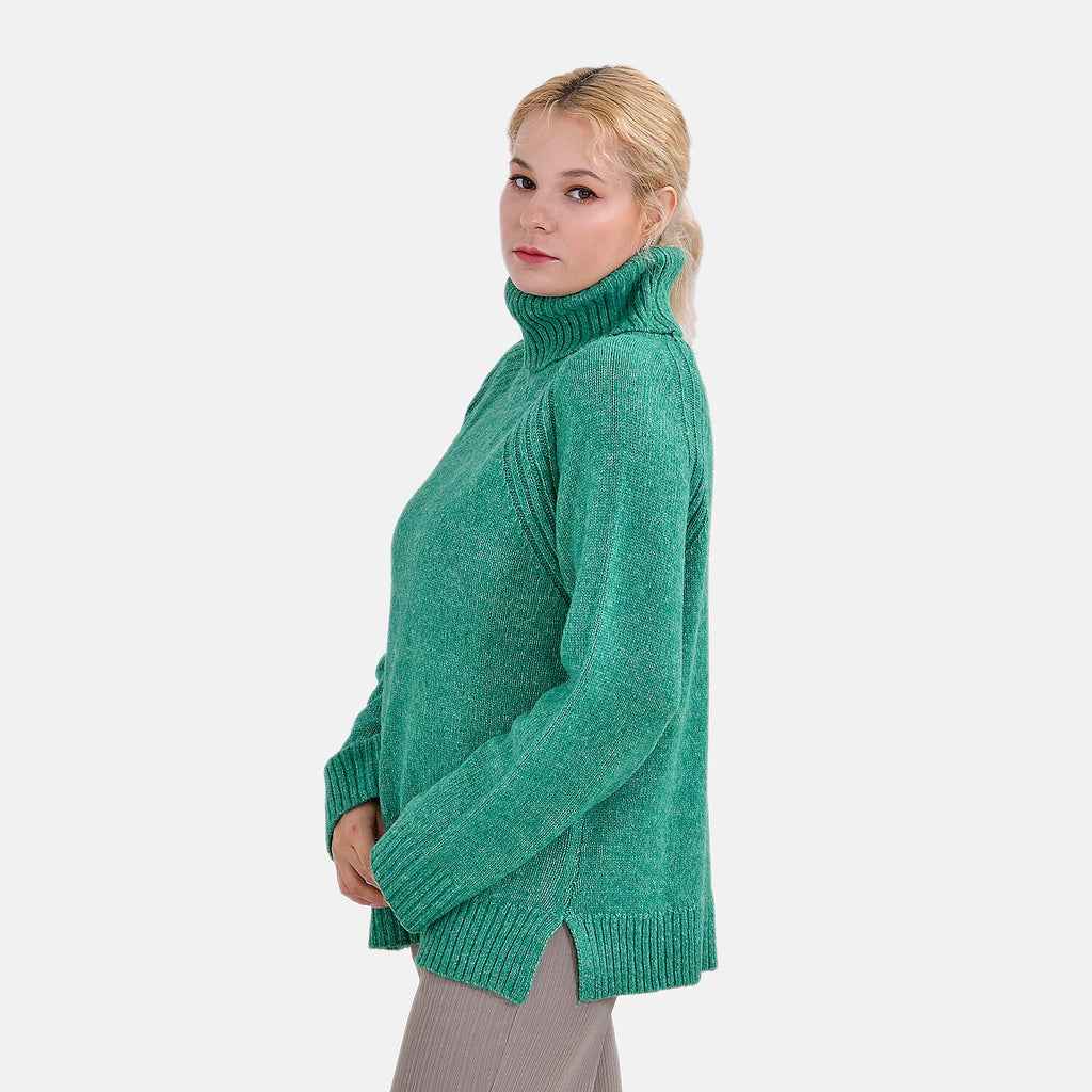 La Marey Roll Neck Jumper (Size L) - Green