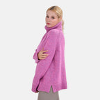 La Marey Roll Neck Jumper (Size L) - Fuchsia