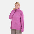 La Marey Roll Neck Jumper (Size L) - Fuchsia