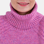La Marey Roll Neck Jumper (Size L) - Fuchsia