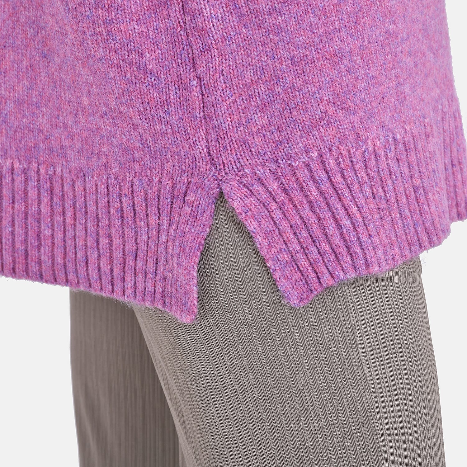 La Marey Roll Neck Jumper (Size L) - Fuchsia