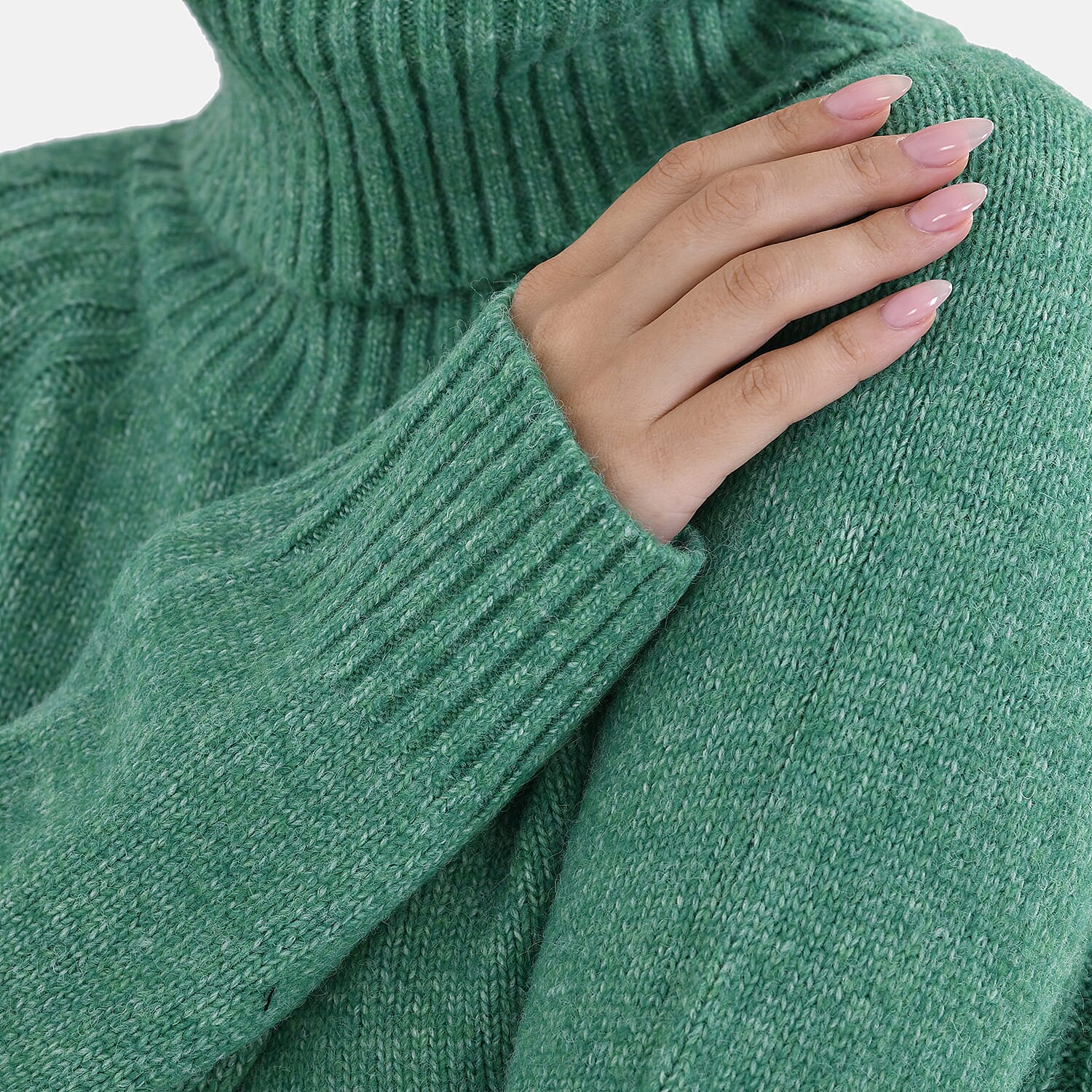 La Marey Roll Neck Jumper (Size 8 to 10) - Green