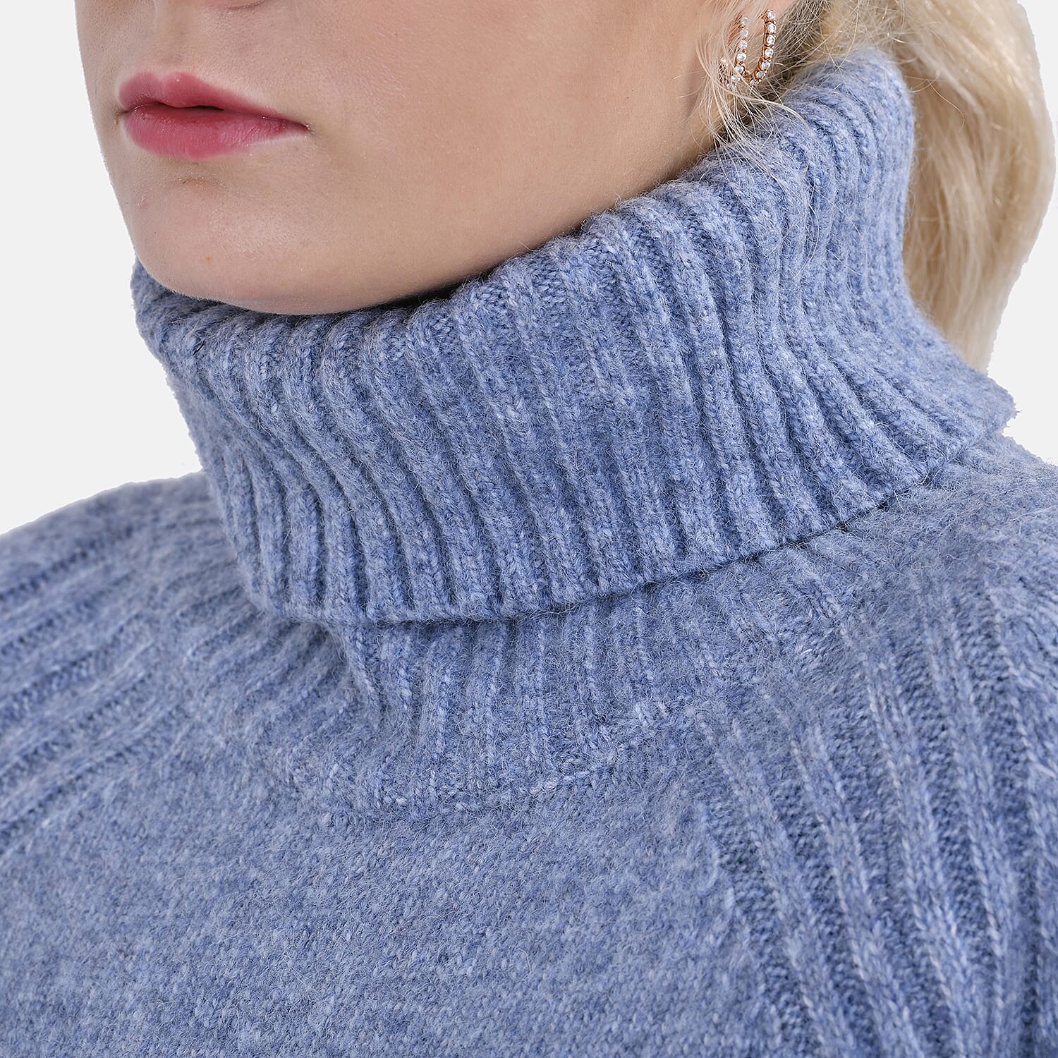 La Marey Roll Neck Jumper (Size M) - Grey