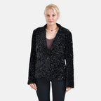 La Marey Sequin Blazer (Size XL, 20 to 22) - Black