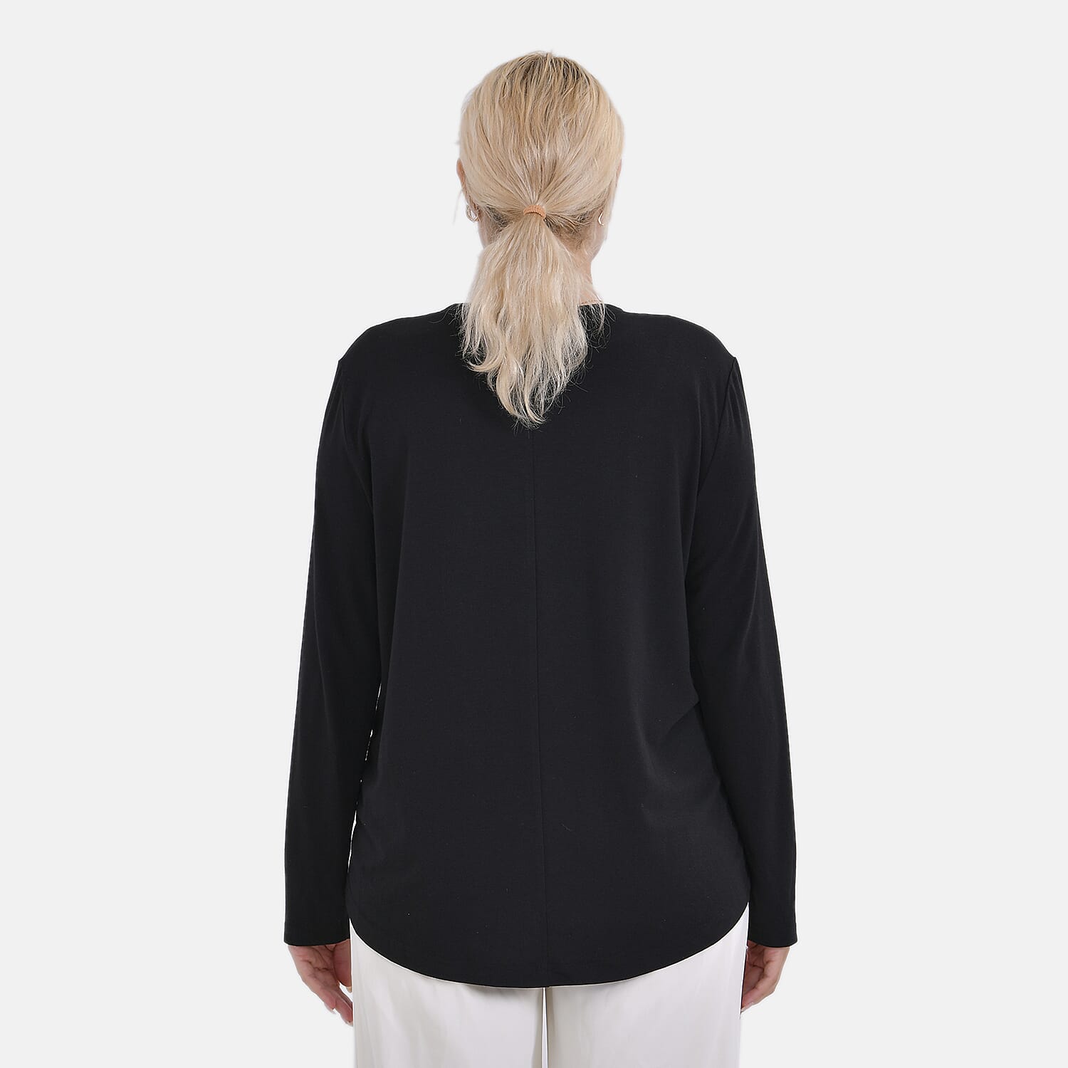 La Marey Sequin Top (Size L) - Black