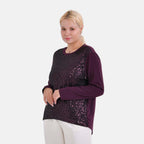La Marey Sequin Top (Size L) - Purple