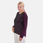 La Marey Sequin Top (Size L) - Purple