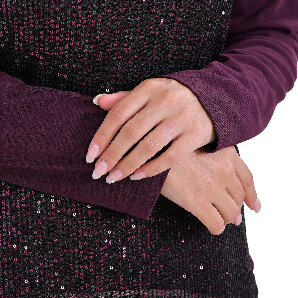 La Marey Sequin Top (Size XL) - Purple