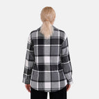 La Marey Check Pattern Long Length Shirt (Size XL) - Black