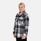 La Marey Check Pattern Long Length Shirt (Size XL) - Black