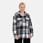 La Marey Check Pattern Long Length Shirt (Size XL) - Black