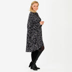 La Marey Relaxed Fit Leopard Print Shirt (Size 24-26) - Grey