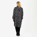 La Marey Relaxed Fit Leopard Print Shirt (Size 24-26) - Grey