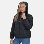 La Marey Lightning-Patterned Jacket (Size 24 to 26) - Black