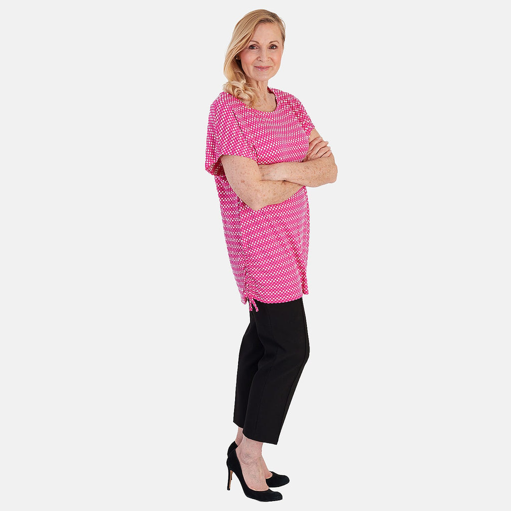 La Marey Short Sleeve Aop Top (Size 10) - Pink
