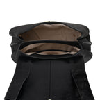 La Marey Signature Minimalist Sculptural Top Handle Handbag with Crossbody Strap - Black