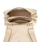 La Marey Signature Minimalist Sculptural Top Handle Handbag with Crossbody Strap - Off White