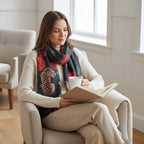 La Marey Signature - Valissiere 100% Cashmere Wool Scarf (One Size) - Black Leopard