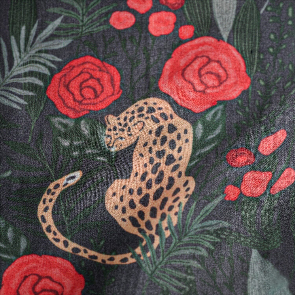 La Marey Signature - Valissiere 100% Cashmere Wool Scarf (One Size) - Black Leopard