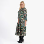 La Marey Soft Touch Knitted Shirred Dress (Size L) - Green