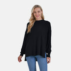 La Marey Balloon Sleeve Jumper (Size L) - Black