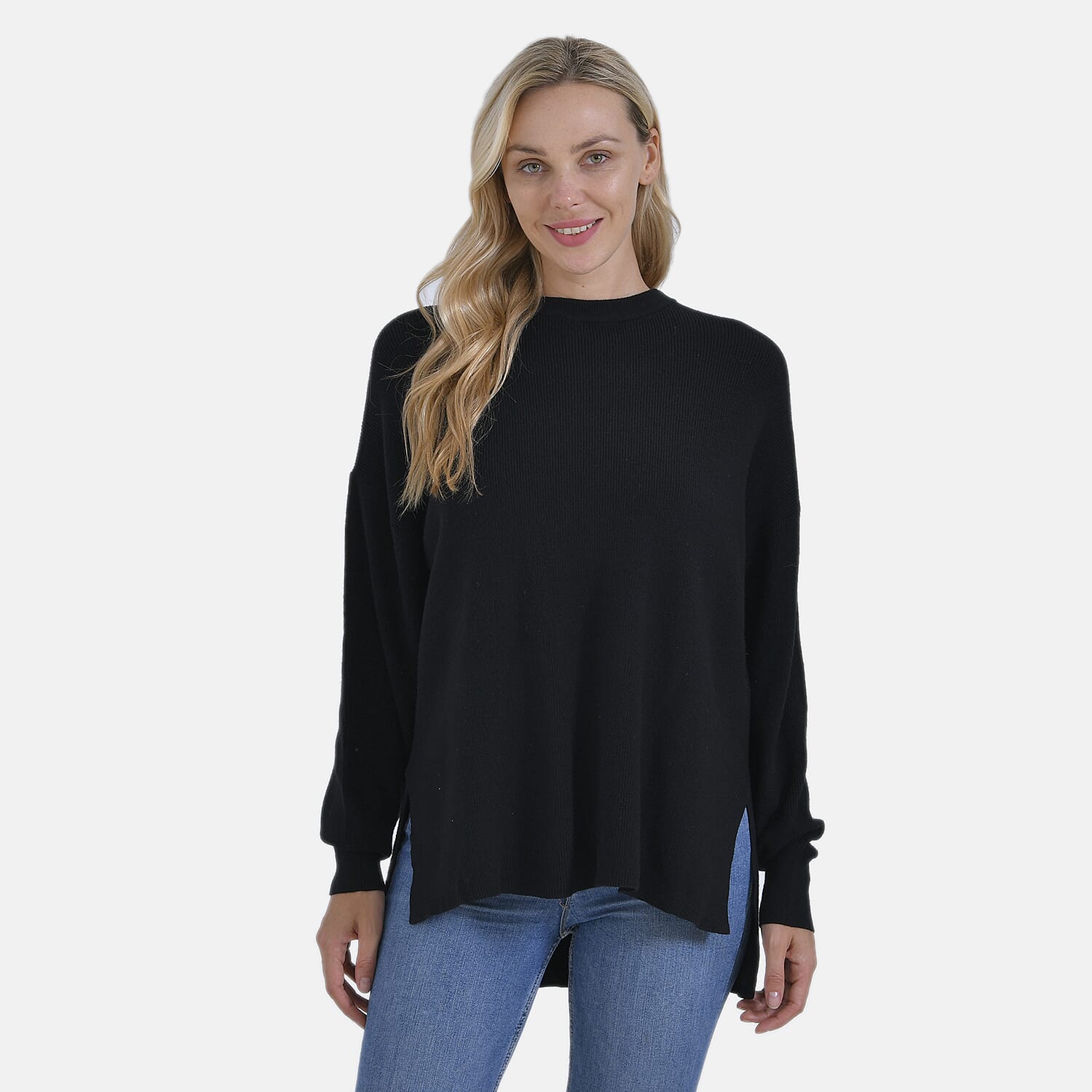 La Marey Balloon Sleeve Jumper (Size L) - Black
