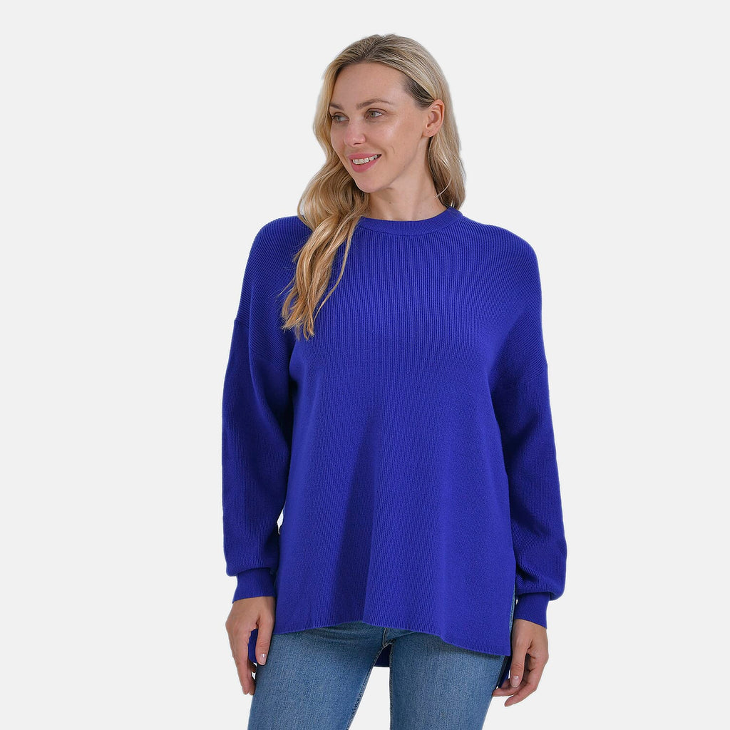 La Marey Balloon Sleeve Jumper (Size L) - Blue