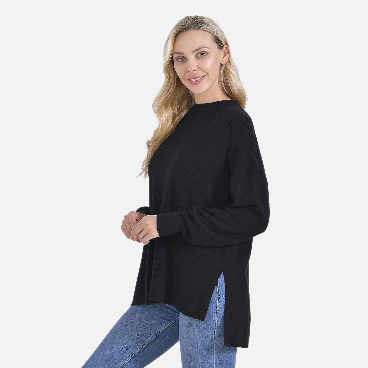 La Marey Balloon Sleeve Jumper (Size XL) - Black