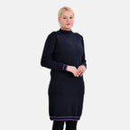 Limited Collection La Marey Cotton Blend Knitted Dress (Size S-M) - Black - Pink