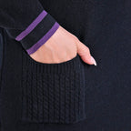 Limited Collection La Marey Cotton Blend Knitted Dress (Size S-M) - Black - Pink